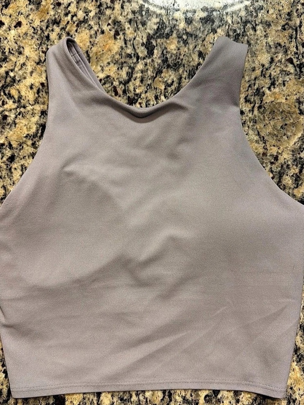 Athleta Conscious Crop Sports Bra Taupe XS